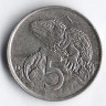 Монета 5 центов. 1998 год, Новая Зеландия.