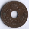 Монета 5 центов. 1933 год, Британская Восточная Африка.