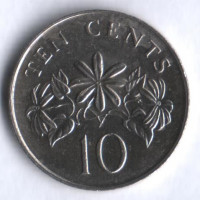 10 центов. 1987 год, Сингапур.