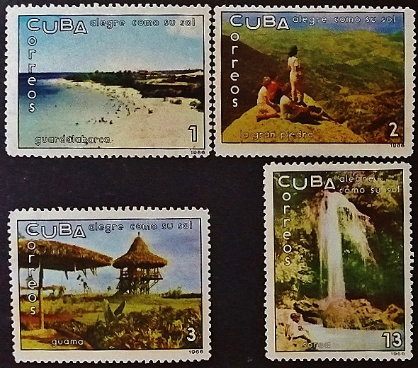 Набор марок (4 шт.). "Туризм". 1966 год, Куба.