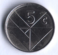 Монета 5 центов. 1999 год, Аруба.