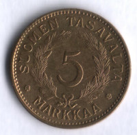5 марок. 1946 год, Финляндия.