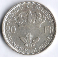 20 франков. 1935 год, Бельгия.
