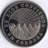 Монета 1 кордоба. 1972 год, Никарагуа. Proof.