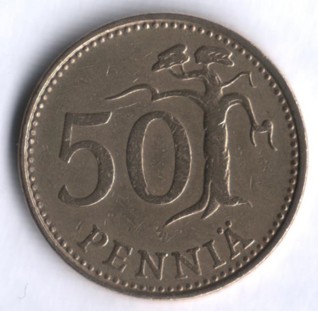 50 пенни. 1971 год, Финляндия.