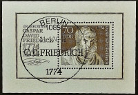 Мини-блок. "200-летие со дня рождения Каспара Дэвида Фридриха". 1974 год, ГДР. Мини-блок. "200-летие со дня рождения Каспара Дэвида Фридриха". 1974 год, ГДР.