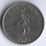 Монета 5 пенсов. 1979 год, Гернси.