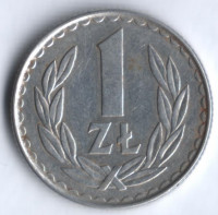 Монета 1 злотый. 1982 год, Польша.