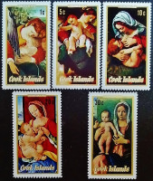 Набор марок (5 шт.). "Рождество". 1972 год, Острова Кука.
