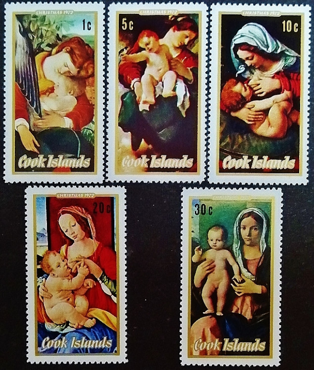 Набор марок (5 шт.). "Рождество". 1972 год, Острова Кука.