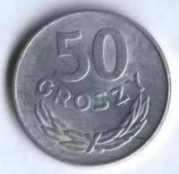 Монета 50 грошей. 1975 год, Польша.