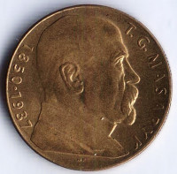 Монета 10 крон. 1990 год, Чехословакия. Томаш Гариг Масарик.