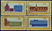 Набор почтовых марок (4 шт.). "800 лет Лейпцигу". 1965 год, ГДР.