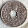 Монета 5 сантимов. 1938 год, Франция.