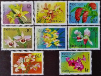 Набор почтовых марок (8 шт.). "Орхидеи (I)". 1979 год, Вьетнам.