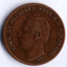 Монета 1 эре. 1864(L.A.) год, Швеция.