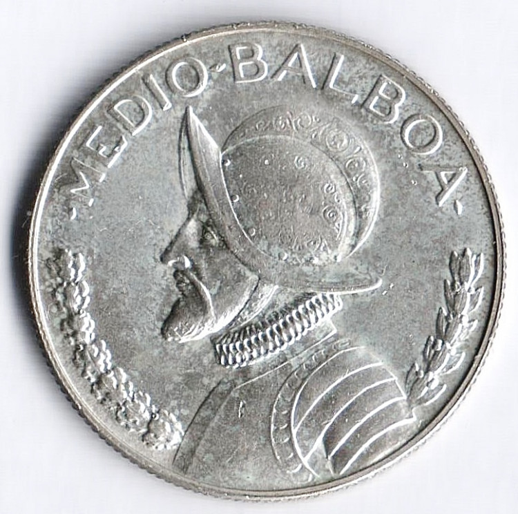 Монета 1/2 бальбоа. 1968 год, Панама.