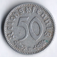 Монета 50 рейхспфеннигов. 1935 год (E), Третий Рейх.
