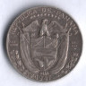 Монета 1/10 бальбоа. 1947 год, Панама.