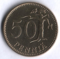 50 пенни. 1973 год, Финляндия.