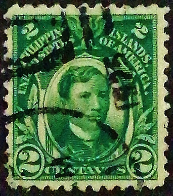 Почтовая марка (2 c.). "Хосе Рисаль". 1917 год, Филиппины. Почтовая марка (2 c.). "Хосе Рисаль". 1917 год, Филиппины.