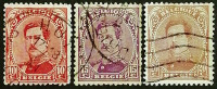Набор почтовых марок (3 шт.). "Король Альберт I". 1915 год, Бельгия.