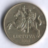 Монета 20 центов. 2008 год, Литва.