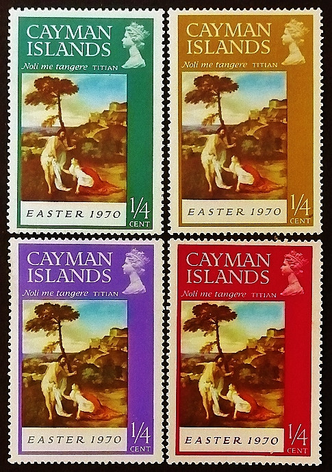 Набор марок (4 шт.). "Пасха". 1970 год, Каймановы острова.