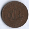 Монета 1/2 пенни. 1940 год, Великобритания.