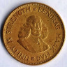 Монета 1 цент. 1964 год, ЮАР.