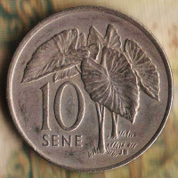 Монета 10 сене. 1974 год, Самоа.