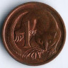 Монета 1 цент. 1980 год, Австралия.