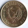 Монета 5 центов. 1990 год, Кипр.