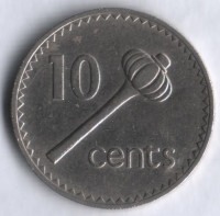10 центов. 1969 год, Фиджи.