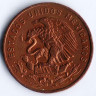 Монета 20 сентаво. 1969 год, Мексика.