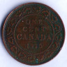 Монета 1 цент. 1915 год, Канада.