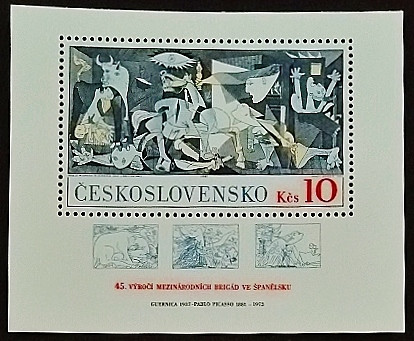 Мини-блок. "100 лет со дня рождения Пабло Пикассо". 1981 год, Чехословакия.
