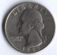 25 центов. 1987(D) год, США.