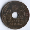 Монета 10 центов. 1964(H) год, Британская Восточная Африка.