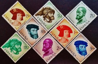 Набор почтовых марок (8 шт.). "400 лет со дня смерти императора Карла V". 1958 год, Испания.