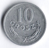 Монета 10 грошей. 1979 год, Польша.