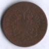 Монета 1 крейцер. 1860(B) год, Австрийская империя.