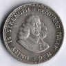 Монета 20 центов. 1962 год, ЮАР. Маленькая дата.