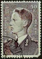Почтовая марка (50 f.). "Король Бодуэн". 1952 год, Бельгия.