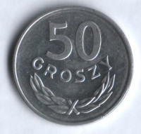 Монета 50 грошей. 1984 год, Польша.