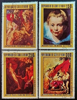 Набор почтовых марок (4 шт.). "Картины Питера Пауля Рубенса". 1978 год, Кот д`Ивуар.