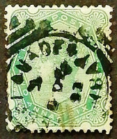 Почтовая марка. "Королева Виктория". 1897 год, Британская Индия.