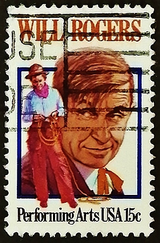 Почтовая марка. "Уилл Роджерс". 1979 год, США.