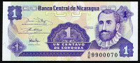 Бона 1 сентаво. 1991 год, Никарагуа.