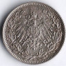 Монета 1/2 марки. 1918 год (E), Германская империя.